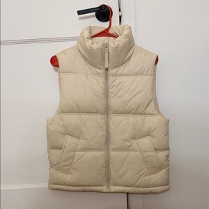 American Eagle Outfitters Beige Puffer Vest